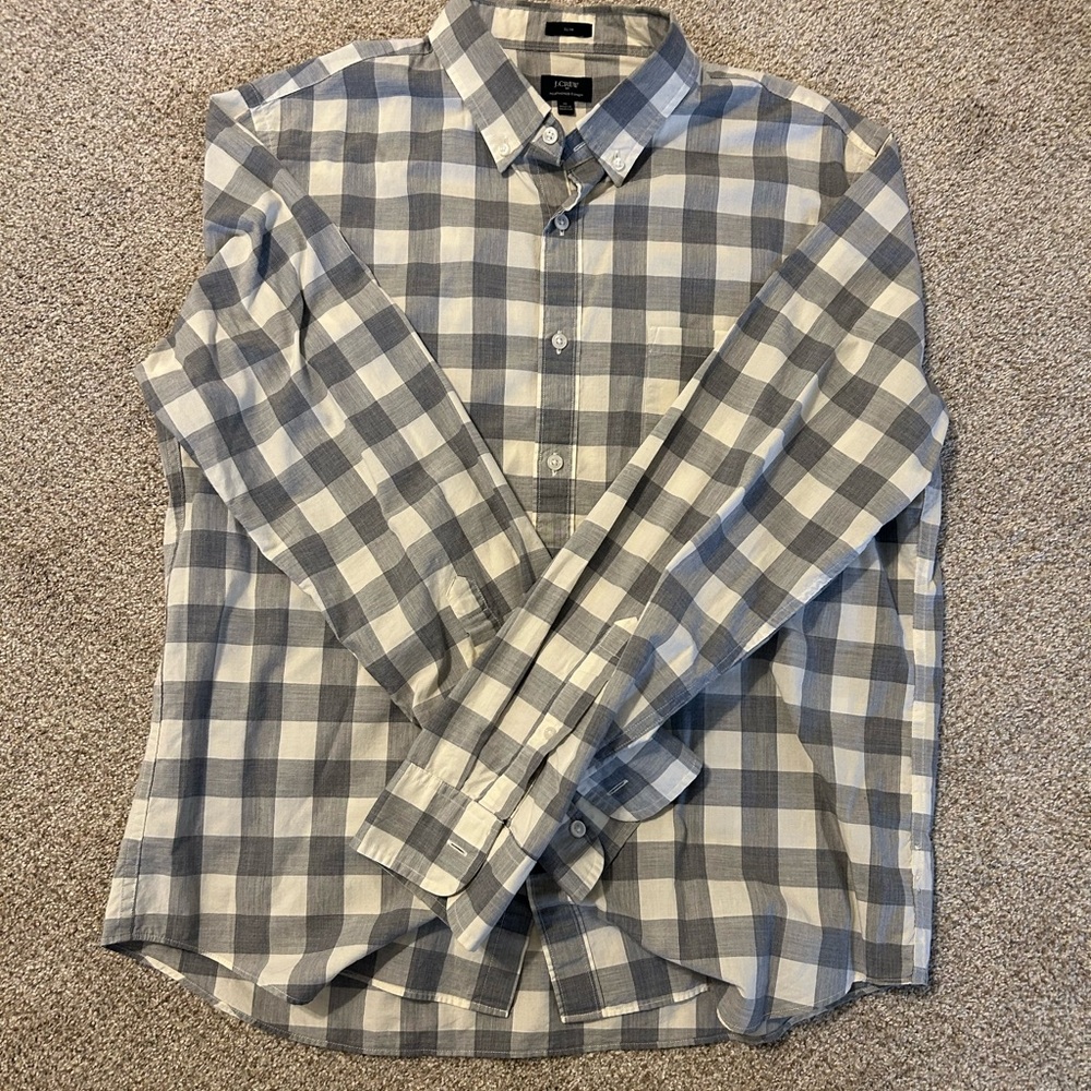 J Crew Gingham Shirt XL